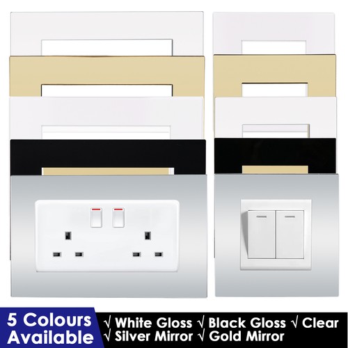 Single double socket switch - single,