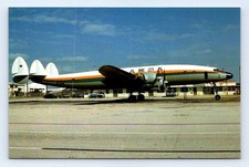 AEROLINEAS MUNDO LOCKHEED SUPER CONSTELLATION AIRLINE AIRCRAFT POSTCARD AIRPLANE