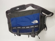The North Face Messenger Laptop Moto Biker Waterproof Bag Blue/Gray ALL ZIP WORK