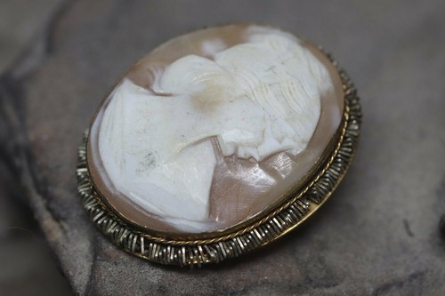 Old vintage carved shell - vintage, cameo