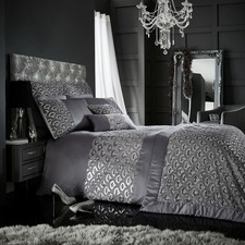 Duvet cover set dark grey