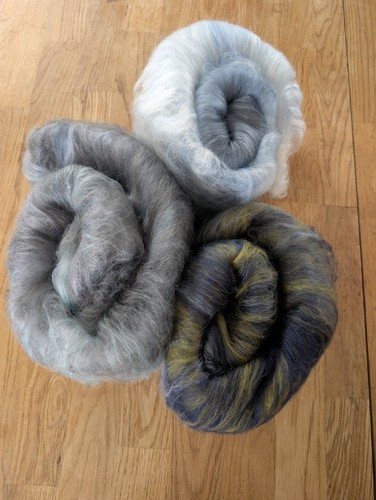Fibre batts for spinning art - batts,