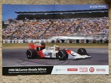 Ayrton Senna F1 McLaren Honda MP4/4 World Champion Autosport Poster 1988