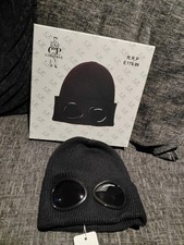 CP Company Black Goggle Beanie