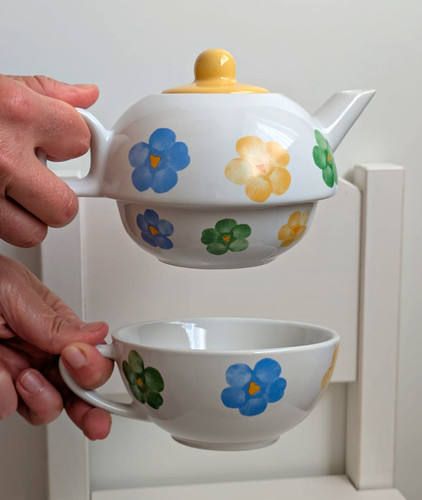 Stackable tea for - for, floral
