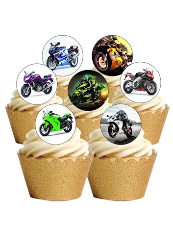Cake toppers motorbikes - toppers,
