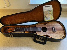 2002 G String Ukulele Co. Halawa Valley Hawaii Koa Soprano Ukulele  W/ Case