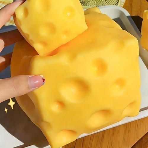 Giant cheese squishy fidget - giant,