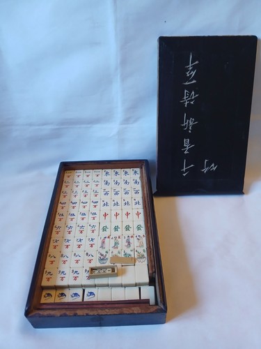Mahjong set 152 bone bamboo - set,