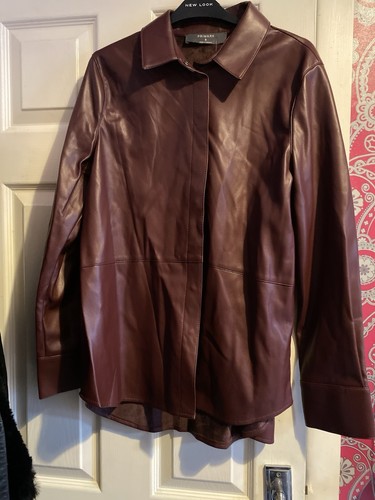 New burgundy soft faux leather - new,