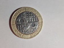 Rare Minting Errors 1707-2007 Act of Union 2 pound coin