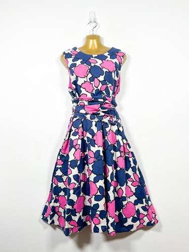 Hobbs dress pink blue - dress,