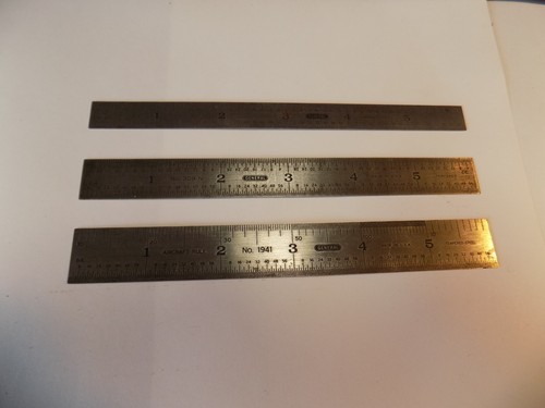 Vintage aircraft steel rules - steel,