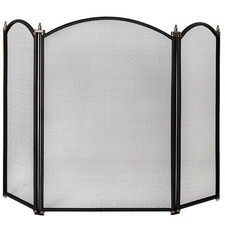 Fire Screen Spark Guard Black Fireplace Fireside Freestanding By Home Discount