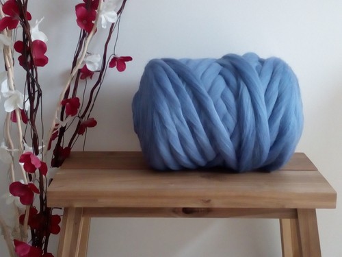 Blue merino wool - wool, tops