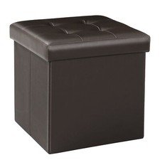 Faux Leather Folding Storage