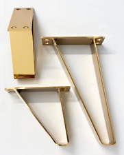 Set of 4 Gold 8" 200mm metal furniture cabinet legs, furniture feet (SECONDS)