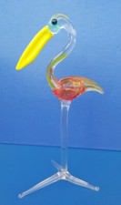Vintage Glass Stork Ornament