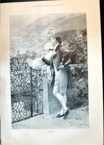 Old 1899 lovers romance man - old,