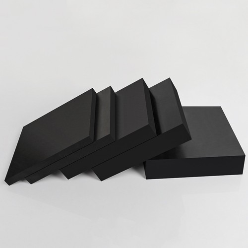 Solid rubber block - block, black