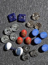 Job Lot Vintage Glass Buttons Tiny Miniature Sets And Pairs Art Deco