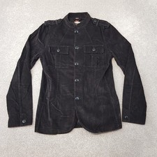 Pretty Green Mens Jacket Small Brown Dark Cord Overshirt Lennon Utility Field