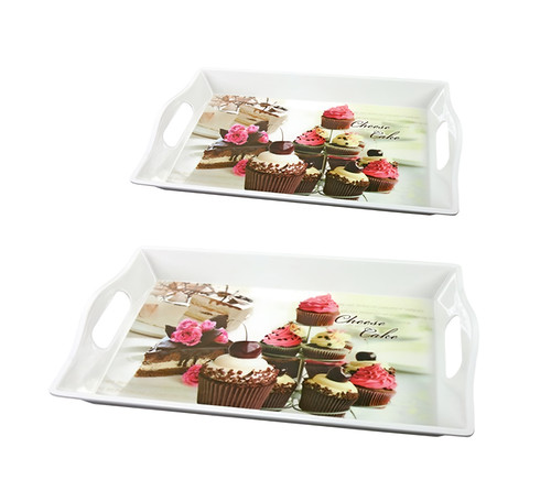 Melamine serving tray set - melamine, 2