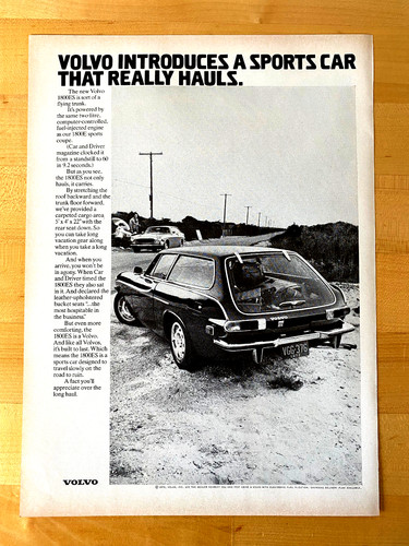 1972 print volvo 1800es - print,