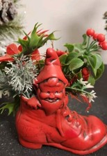 Vintage Elf Pixie In Santa