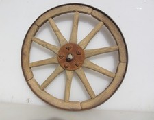 Antique Wooden Wagon Wheel
