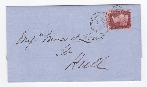 1858 fine penny red - qv,