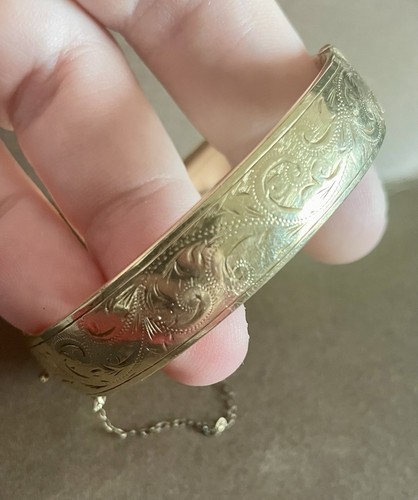 9ct rolled gold etched - 9ct,