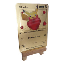 Pokemon Gold Metal Card –