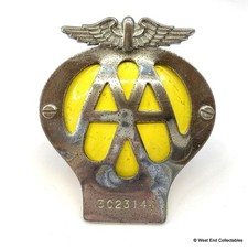 1962 1963 1960s AA Car Badge