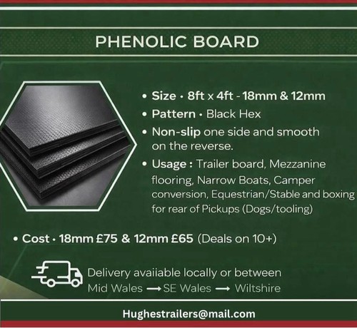 Black hex phenolic - black, plywood