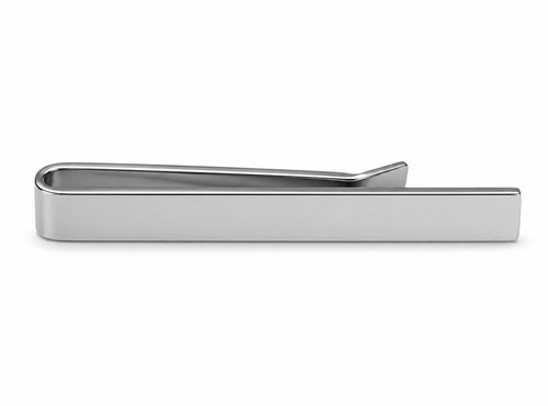 Brushed rhodium tie - brushed,