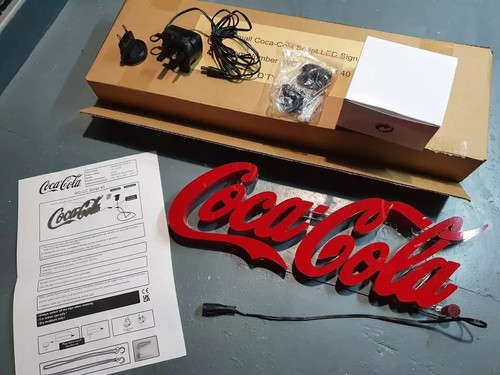 Coca cola led sign 42cm - 42cm, 13cm