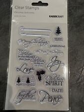 Kaisercraft Clear Stamps - Christmas Sentiments, Acrylic 9x14cm