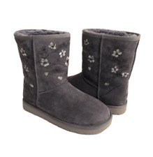 UGG CLASSIC SHORT BLOSSOM NIGHTFALL SHEARLING BOOTS US 8 / EU 39 / UK 6