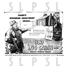 Old Log Cabin Retro Metal