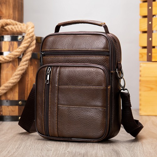 Men leather messenger bag - messenger,