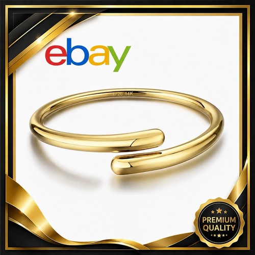 14k gold bangle bracelet - gold,