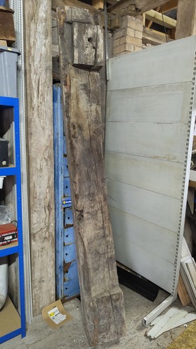 Oak inglenook beam - oak, removed