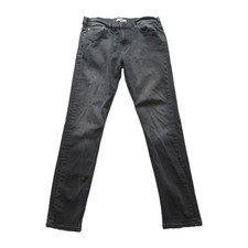 Reiss Robin Jeans Men W34 L33 Slim Stretch Cotton Denim Tapered Zip Fly Grey