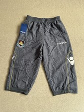 West Ham United FC Football Short Tracksuit Bottoms Macron Size M - NEW RARE