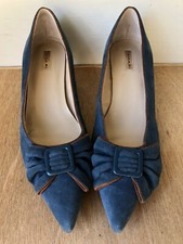 Tahari Teal Suede Patent