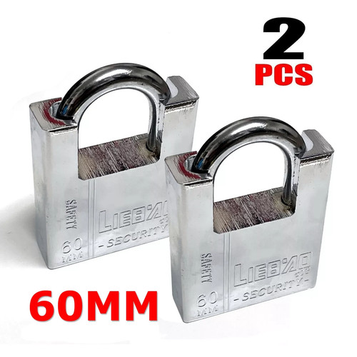 Heavy duty padlock armoured - 2x,