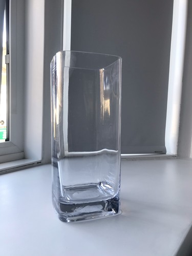 Thick glass vase - thick,