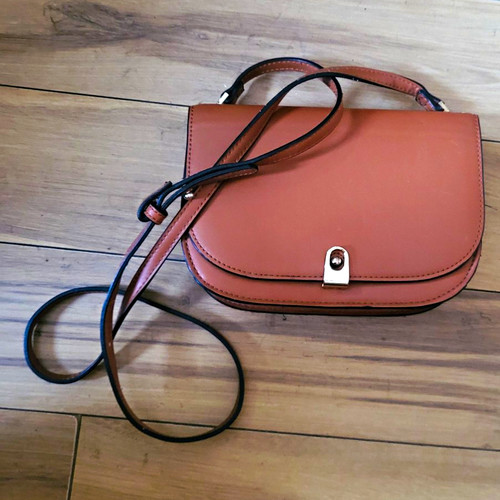 Topshop brown faux leather - faux,