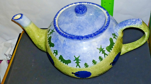 Arthur wood teapot blue - , sheep